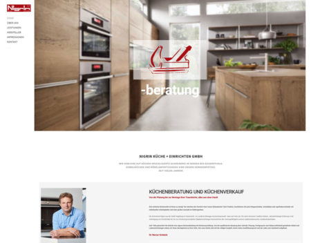Website Onepager Nigrin Küchen