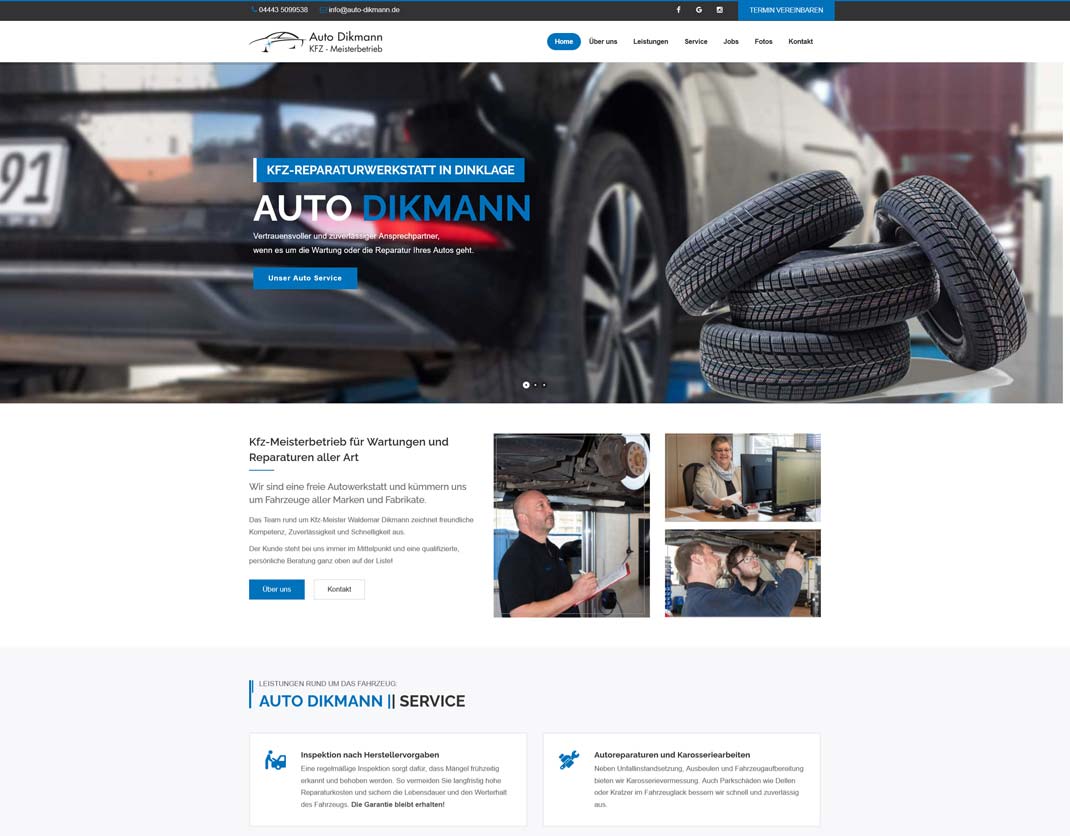 Website Auto Dikmann in 49413 Dinklage