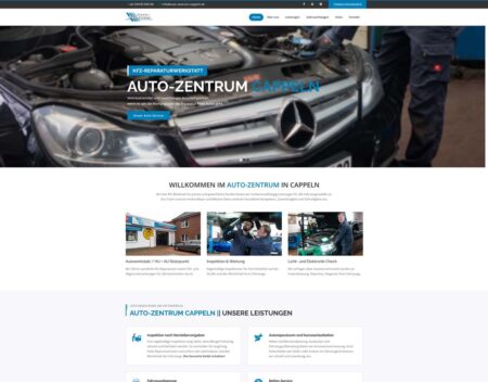Internetseite Auto Zentrum Cappeln