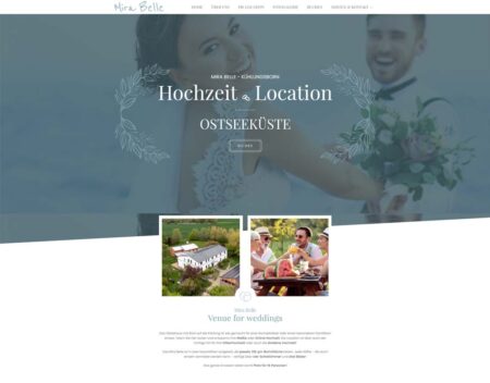 Screenshot Hochzeit Location Website