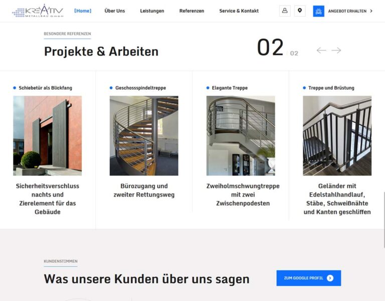 Website Screenshot Referenzen