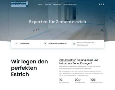 Website Estrichfachbetrieb Jürgen Schmedes GmbH