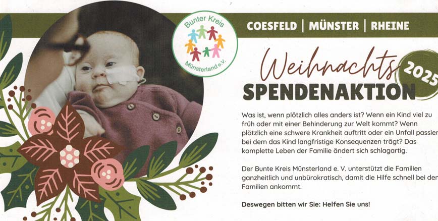 Spendenaktion Bunter Kreis Münsterland e.V.